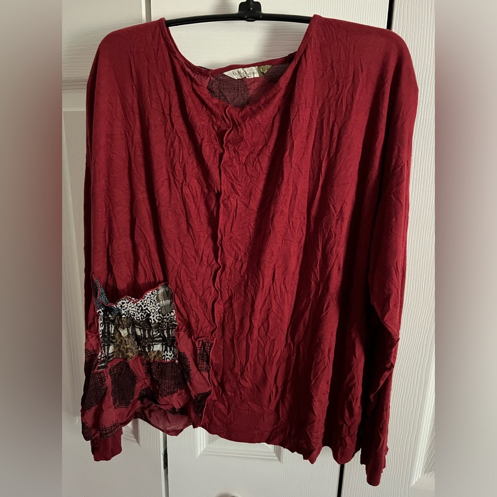 CHALET Contemporary Tunic Red/Black Sz 1 / M